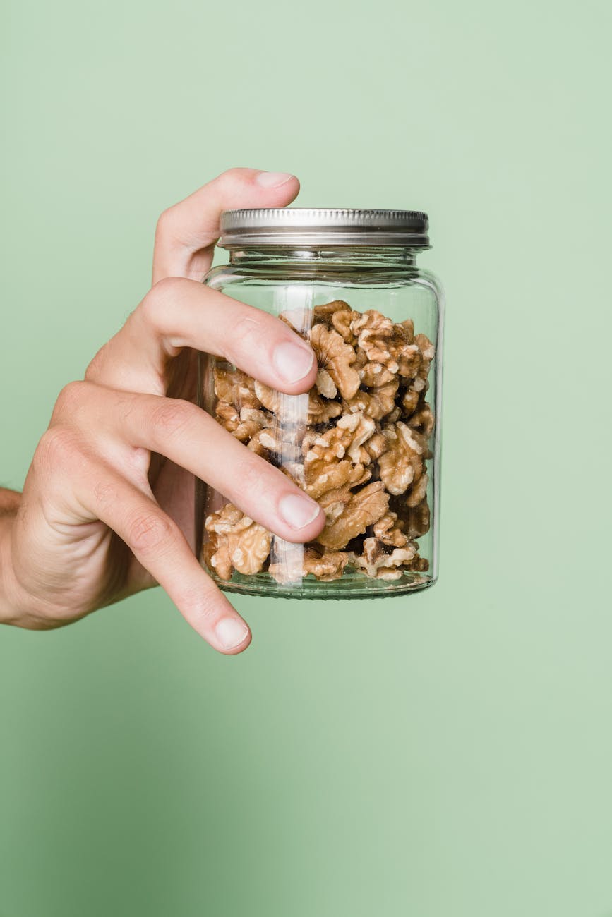 food man closed holding